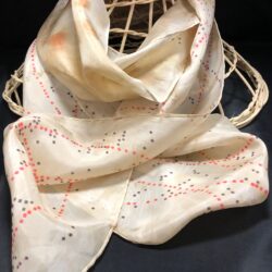 Silk scarf natural dyed